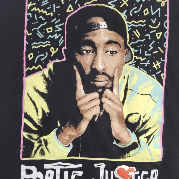 Poetic Justice Black T-Shirt. Unisex.  Size Medium - Picture 4 of 5